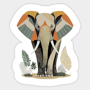 Elephant, zoo, savannah animals, animal lovers, wisdom, art Sticker